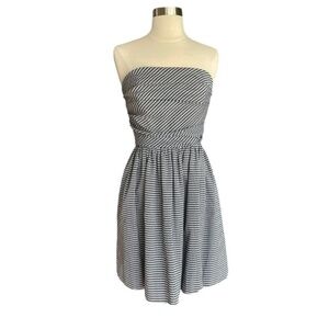 NEW Shoshanna Houndstooth Black and White Strapless Dress